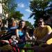 Patrons ride a eight-seat conference bike during the Mayor's Green Fair on Friday, June 14. Daniel Brenner I AnnArbor.com